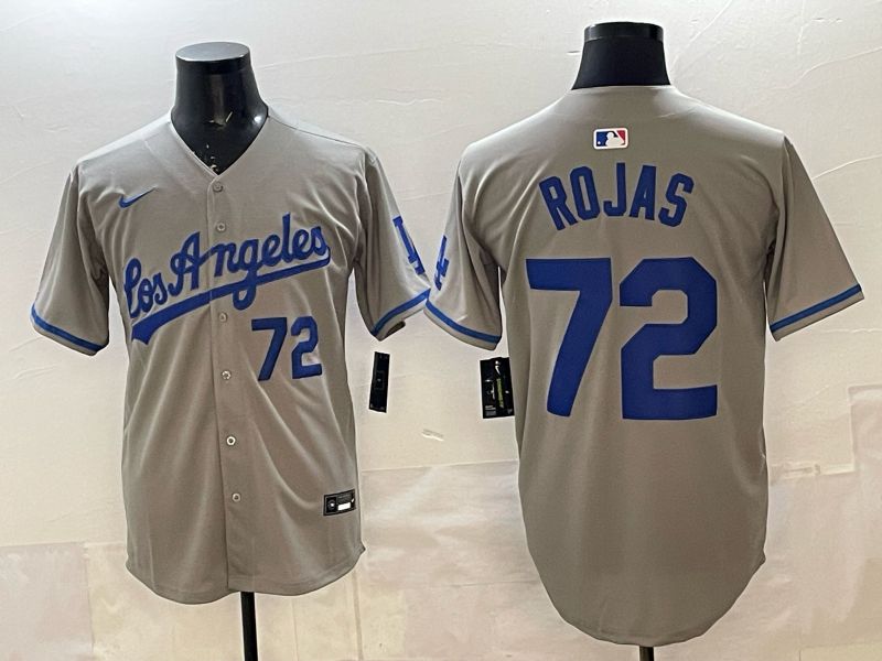 Men 2025 Los Angeles Dodgers #72 Rojas Grey Game Nike MLB Jersey style 004
